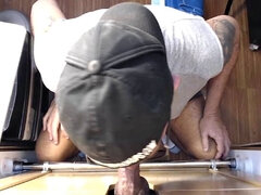 Black Man Milked At Gloryhole