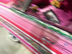 Amateur, Blonde, Petite amie, De plein air, Petite femme, Pov, Public, Nénés