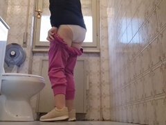 Amateur, Europeo, Maduro, Solo, Inodoro