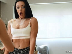 Stor rumpe, Stor kukk, Kukk suging, Bakfra, Kvinner mann, Slikking, Fitte, Pupper