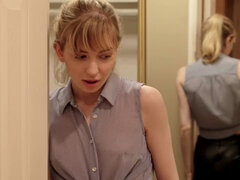 Blondynka, Sperma, Głebokie gardło, Kutas, Cipka, Sauna, Solo, Cycki