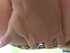 Leie, Grosse titten, Hundestellung, Fingern, Im freien, Öffentlich, Muschi, Titten