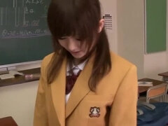 Japanese cutie horny for a big cock after school