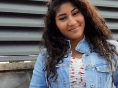 18, デカパイ, フェラチオ, 茶髪の, チン, ラティーナ, 公共, ティーン