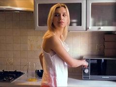 Anal, Blonde, Brunette brune, Tir de sperme, Queue, Noir ébène, Hôtel, Public