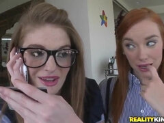 Horny lesbian whores crave to try a real huge cock!