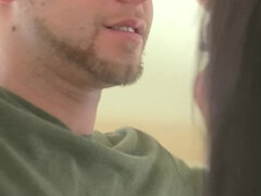 Chica, Tetas grandes, Mamada, Pareja, Ébano, Erótico, Interracial, Natural