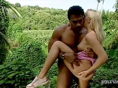 항문, 큰 음경, 흑인, 커플, 오쟁이 진 남자, 사정 샷, 야외의, 관음증이 있는 사람