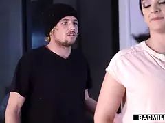 Hot stepmother and teen daughter-in-law smoke