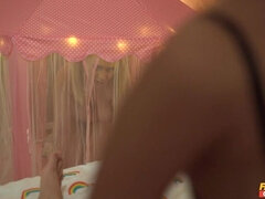 큰 가슴, 금발의, 음경, 도기스타일, 유럽인, 얼굴에, 대단히, 보지