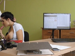 Pohovor, Černé, Prsatá, Macaté, Hd, Kancelář, Různé pohledy, Teenka