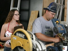 18, Stor kukk, Store pupper, Kukk suging, Brunette, Bakfra, Briller, Tynn