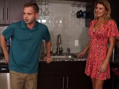 Summer Stevens fucked in the kitchen by her stepson