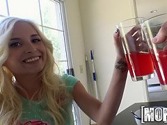Piper Perri's petite frame and tight ass take a hard pounding in Mofos' Spinner Gags on Dic video