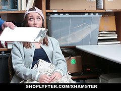 Watch Hayden Hennessy get naughty & fuck her way out of trouble in Shoplyfter video