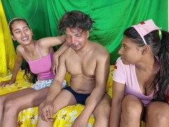 Sucer une bite, Fait maison, Indienne, Maigrichonne, Adolescente, Plan cul à trois