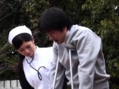 Slightly fat ass asian nurse severe encounter with a sizeable shlong