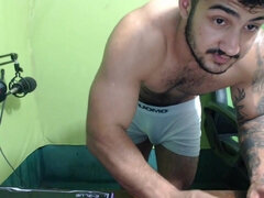 Latina gay guy shakes his long penis online