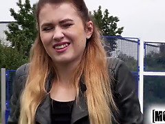 Misha Cross gets her ass pounded in public by a big cock