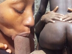 18 éves, Afrikai, Hatalmas hátsó, Fekete, Cumizás, Pár, Tini