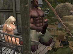 Grote lul, Zwart, Man die toekijkt, Lul, Hardcore, Hd, Interraciaal