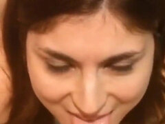 Amateur MILF Blowjob, Facial and Piss in Mouth