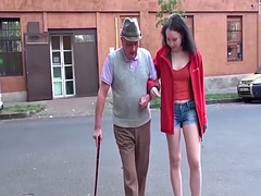 Very lucky day for horny grandpa