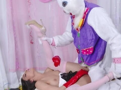 Easter Bunny's cock becomes a good gift for fetching Emily Willis