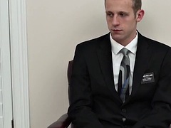 Mature Mormon fucks young gay raw after giving blowjob