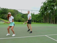 Transsexual tennis chick gets pleasantly fucked after the game