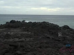 Amateur, Asiatique, Plage, Doigter, Hd, De plein air, Pov