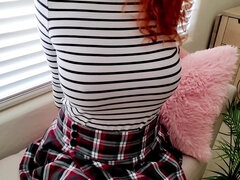 Leie, Britisch, Lingerie, Milf, Nippel, Pov, Rotschopf, Rock