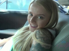 Amateur, Culo grande, Rubia, Mamada, Papá, Aceite, Al aire libre, Coño