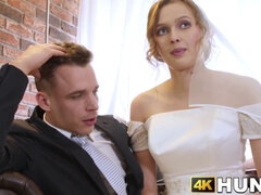 Husband and beautiful bride get a wild ride while cuckold hubby watches in HD