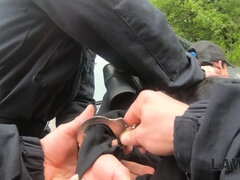 Brunetka, Auto, České, Policie, Realita, Drsné akce, Teenka, Uniforma