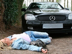 Cunnilingus, Culo, Rubia, Mamada, Pajear, Al aire libre, Adolescente, Tetas