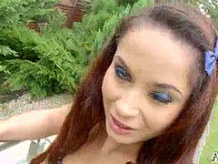 Anal, Brunette brune, Tir de sperme, Béant, Russe