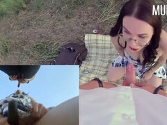 Kuřba, Brunetka, Stříkání spermatu, Venku, Pička, Ruské, Kuřba sání