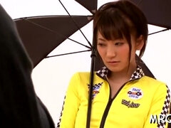 Ázijskej, Kuřba, Brunetka, Hardcore, Japonské, Vonku