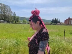 Amateur Spanish MILF Fucks Stranger with Big Cock in Countryside - POV