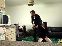 Petite sub Maddison Rose gagged and roughly pounded