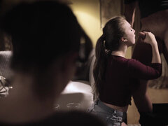 머리카락이 많은, Hd, 남편, 부엌, 자연의 가슴, 파티, 보지, 젖은