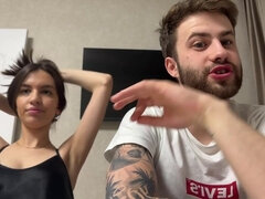 Teen Camgirl - Homemade couple show on webcam