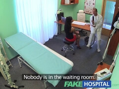 Sexy sales lady bangs doctor & makes him cum twice in fake hospital clinic