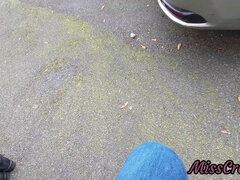 Avsugning, Brunett, Par, Sperma shot, Fransk, Handjobb, Pov, Offentlig