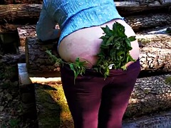 Ass spanked with nettles