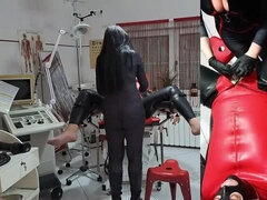 Mistress Luciana Dominates with Needles and Hardcore Anal Fuck in Latex Catsuit