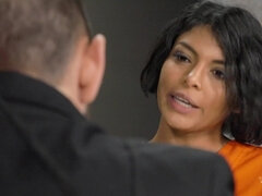 Detained Latina tranny ass fingered during interrogation - Locked Up And Horned Up Part 3 with Lola Morena