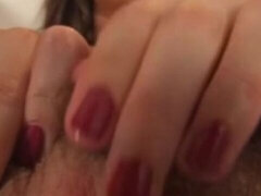 Cul, Gros cul, Brunette brune, Poilue, Masturbation, Jarretelles