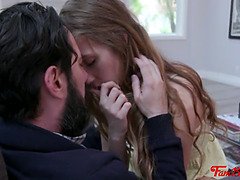 Audrey Hempburne's Stepdaughter Takes On Her Stepdad's Cock - Incredible!